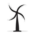 Windmill alternative wind turbine and renewable energy vector icon environment concept for graphic design, logo, website, social Royalty Free Stock Photo