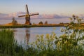 Windmill Broekmolen, Molenlanden - Nieuwpoort, The Netherlands Royalty Free Stock Photo