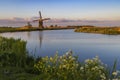 Windmill Broekmolen, Molenlanden - Nieuwpoort, The Netherlands Royalty Free Stock Photo