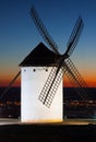 Windmill at Campo de Criptana in sunset