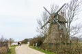 Windmill Charlotte at the Geltinger Noor Royalty Free Stock Photo