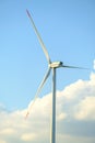 Windmill converts kinetic energy into electrical closeup