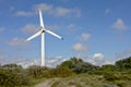 Windmill in the dunes of Liepeaja beach Royalty Free Stock Photo