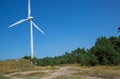 Windmill for electricity generation in the forest in Liepaja