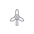 Windmill energy thin line icon. Linear vector symbol