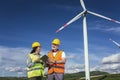 Windmill engineer inspection and progress check wind turbine