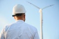 Windmill engineer inspection and progress check wind turbine