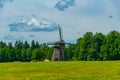 Windmill at the Ethnographic Open-Air Museum of Lithuania in Kau Royalty Free Stock Photo