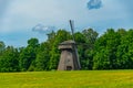 Windmill at the Ethnographic Open-Air Museum of Lithuania in Kau Royalty Free Stock Photo