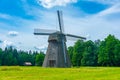 Windmill at the Ethnographic Open-Air Museum of Lithuania in Kau Royalty Free Stock Photo