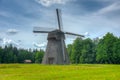 Windmill at the Ethnographic Open-Air Museum of Lithuania in Kau Royalty Free Stock Photo