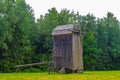 Windmill at the Ethnographic Open-Air Museum of Lithuania in Kau Royalty Free Stock Photo