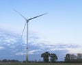 Windmill evening landscape Royalty Free Stock Photo