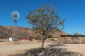 Windmill on a farm in the Erongo Mountains, Namibia Royalty Free Stock Photo