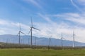 Windmill farm generates renewable energy near Mojave desert in California