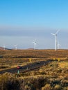 A Windmill Farm on a Mountain Royalty Free Stock Photo