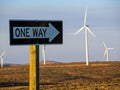 A Windmill Farm on a Mountain Royalty Free Stock Photo