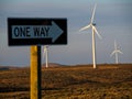 A Windmill Farm on a Mountain Royalty Free Stock Photo