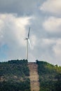 Windmill farm renewable energies wind sustainable economy Royalty Free Stock Photo