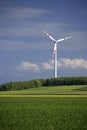 Windmill field sky Royalty Free Stock Photo