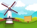 Windmill on Field