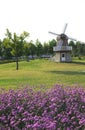 Windmill and flower garden