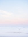 Windmill Fog on Mount Wachusett Royalty Free Stock Photo