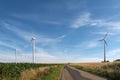 Windmill generator in wide yard