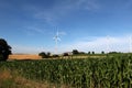 Windmill generator in wide yard