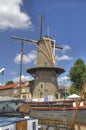 Windmill in Gouda, Holland Royalty Free Stock Photo