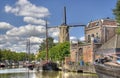 Windmill in Gouda, Holland Royalty Free Stock Photo