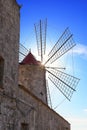 Windmill for grinding sea salt Royalty Free Stock Photo