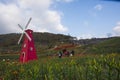 A windmill in huangshan west of huangshan, anhui province