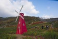 A windmill in huangshan west of huangshan, anhui province