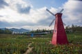 A windmill in huangshan west of huangshan, anhui province