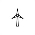 Windmill icon. Environmentally friendly source of energy. Wind force transferred to energy. Cleanliness, ecology