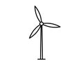 Windmill icon isolated sign symbol and flat style for app, web and digital design. Vector illustration. Royalty Free Stock Photo