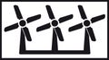 Windmill icon with three fan