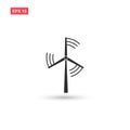 Windmill icon vector design isolated 3