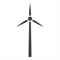 Windmill icon,vector illustration. Flat design style. vector windmill icon illustration isolated on White background Royalty Free Stock Photo