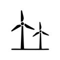 Windmill icon on white background. flat style. turbine icon for your web site design, Royalty Free Stock Photo