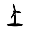 Windmill icon on white background. flat style. turbine icon for your web site design, Royalty Free Stock Photo