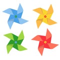 windmill illustration. pinwheel isolated on a white background