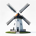 Windmill. Illustration on a white background