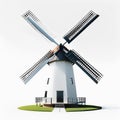 Windmill. Illustration on a white background