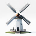 Windmill. Illustration on a white background