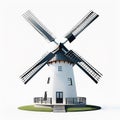 Windmill. Illustration on a white background