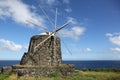 Windmill on the island of Corvo Azores Portugal Royalty Free Stock Photo