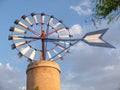 Windmill at island of Majorca in Spain Royalty Free Stock Photo