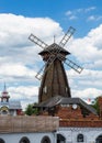 Windmill in Izmaylovsky Kremlin in Moscow. Traditional Russian a